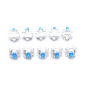 10PCS 오리지널 체리 MX 기계식 키보드 스위치, 블루 RGB 스위치 샤프트