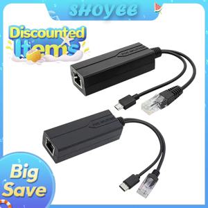 POE 분배기 48V ~ 5V 마이크로 USB tpye-C 100Mbps 및 1000Mbps Huawei Hikvision 용 기가비트 POE 카메라 인젝터 전원 공급 장치