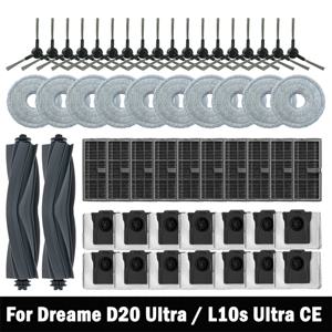 드리미 D20 울트라 / L10s 울트라 CE 로봇 진공 청소기 액세서리 메인 사이드 브러쉬, 걸레, 헤파 필터, 먼지 봉투, 예비 부품