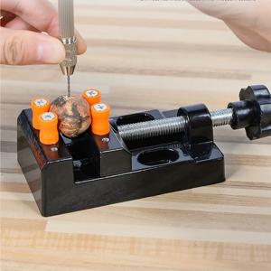 헤비 듀티 57mm 미니 테이블 바이스 - 드릴 프레스 및 목공용 회전형 턱이 있는 범용 벤치 클램프 휴대용 DIY 공예 도구