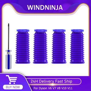 다이슨 V6 V7 V8 V10 V11 진공청소기용 소프트 롤러 덕트 고무 호스 1-8개 (수리 도구 포함) 소프트 드럼 헤드 블루 호스 예비 부품