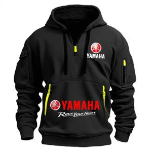 2025 야마하 가을 겨울 패션 남성 스포츠 조깅 캐주얼 후드티 후드 풀오버 지퍼 다중 포켓 남성 후드 재킷