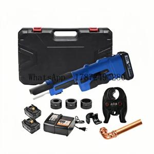 미니 프로 프레스 툴 키트 (콤팩트 유니버설 프로 프레스 죠우즈 VUS 1/2인치, 3/4인치, 1인치 크림핑 다이 포함, 구리 비에가 2 배터리용)