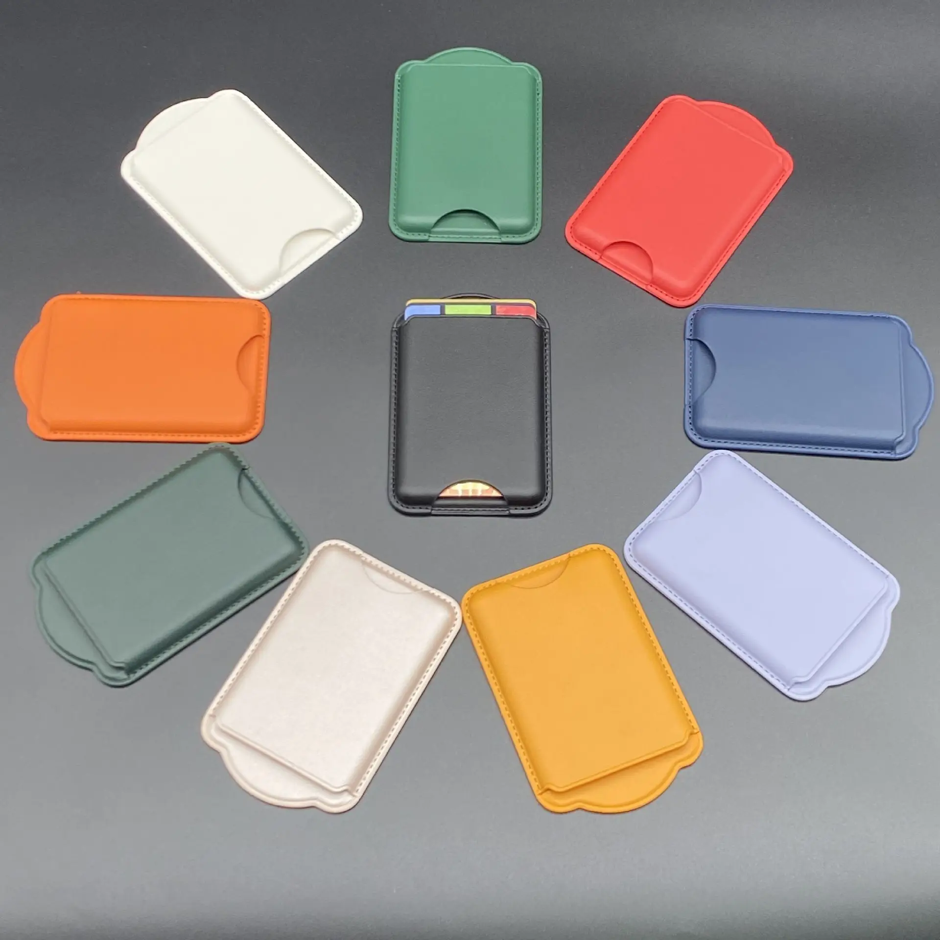 맥세이프 마그네틱 PU 가죽 카드 홀더 지갑 카드 케이스 애플 아이폰 17 에어 16 15 프로 맥스 삼성 갤럭시 S25 S24 울트라용