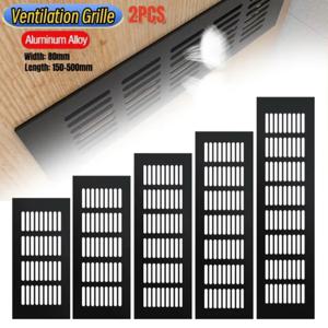 2개입 폭 80mm 알루미늄 합금 캐비닛 통풍구 그릴 장식 커버 옷장 신발장 메쉬 홀 커버 하드웨어