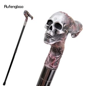 실버 레진 롱 헤드 스컬 컬러풀 케인 패션 장식용 스틱 신사 지팡이 손잡이 크로시어 96cm 공연 무대용 지팡이