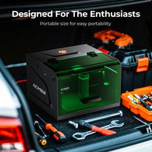 ACMER K1 휴대용 미니 레이저 조각기 CNC 블루투스 기계 DIY 로고 마킹 기계 페인트된 개 목걸이 종이 가죽 나무 아크릴