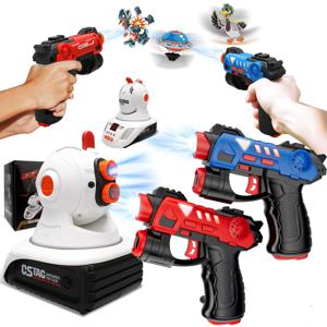 CSTAG 오리 사냥 슈팅 게임 어린이 장난감 적외선 레이저 태그 건 미니 권총 프로젝터 게임 실내 남아 여아 크리스마스 선물