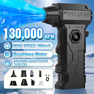130000RPM 강력 에어 블로워 브러시리스 모터 터보 팬 터보 블로워 풍속 198km/h 10000mAh LED 디스플레이 에어 더스터