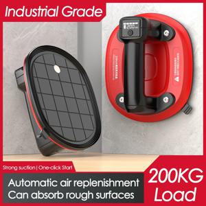 5000mAh 지능형 디스플레이 전기 진공 흡착컵 200KG 하중 중량물 화강암 타일 유리 리프터 리프팅 자석 도구