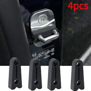 4pcs 자동차 도어 잠금 장치 충격 흡수기 실리콘 커버 소음 감소 및 충돌 방지 패드, 자동 도어용 범용 래치 보호 장치