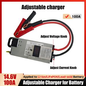 14.6V 60A 100A 자동차 프로그래밍 규제 전원 공급 장치 리튬 철 인산염, 삼원계 리튬 납산 배터리 충전기
