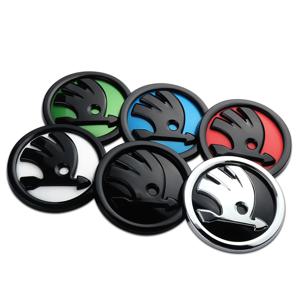 80mm 90mm 100mm ABS 엠블럼 스코다 파비아 2 옥타비아 S 슈퍼브 라피드 예티 카록 비전 자동차 앞뒤 트렁크 스티커