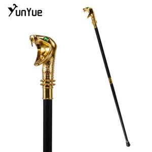 골드 럭셔리 뱀 모양 손잡이 패션 지팡이, 파티 남성용 우아한 패션 빈티지 핸드 케인, 여성 드레스와 어울리는 지팡이
