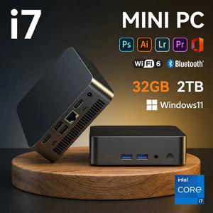 새로운 미니 PC 컴퓨터 윈도우11 인텔 코어 i7-8550U 16GB/32GB 램 1TB/2TB SSD 미니 게이밍 PC 데스크탑 컴퓨터 4K HD 지원