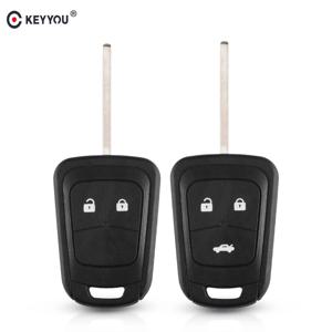 KEYYOU 2/3 버튼 Chevrolet Camaro Sonic Cruze Malibu Volt Spark Equinox Key Fob 케이스 자동차 액세서리 용 원격 키 쉘