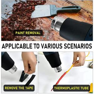 2000W 열풍기 전문가용 핫 에어 건 60-600도 4개의 노즐 DIY 페인트 제거 수축 PVC 및 가정용