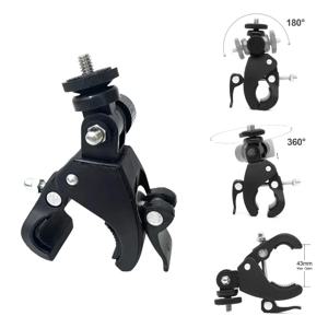 범용 360도 회전 1/4 카메라 DV 자전거 자전거 핸들 바 클램프 브래킷 삼각대 마운트 나사 클립 스포츠 카메라 GOPRO