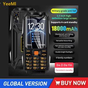 이미 Q9 GSM 2G&4G 네트워크 휴대폰 2G 4SIM 4G 2SIM 카드 러기드 바형 휴대폰 3.5인치 HD 디스플레이 대용량 배터리 큰 소리 휴대폰