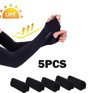 태양 보호를 위한 3/5PCS 팔 슬리브 야외 스포츠를 위한 남성용 및 여성용 팔꿈치 슬리브 UV 보호 팔 슬리브