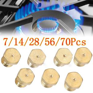 7/14/28/56/70Pcs 버너 가스 호브 LPG 변환 키트 제트 노즐 프로판 인젝터 쿠커 가스 요리 스토브 가스 제트 M6 * 0.75mm