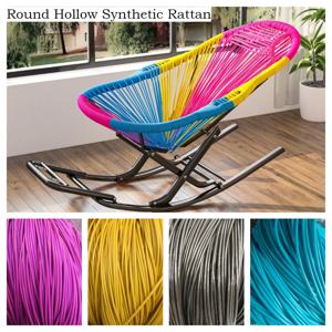 500g 약 45-50 미터 라운드 중공 합성 등나무 4mm 의자 테이블 가구 수리 재료에 대한 플라스틱 등나무 직조
