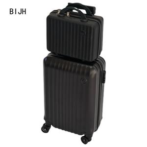 2피스 세트, 20인치 트롤리 케이스 및 14인치 여행가방 조합, 범용 휠, 지퍼 잠금 장치, 대용량 계층형 수납 여행가방, 고품질 하드 쉘 소재