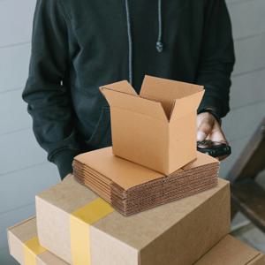 10개 골판지 배송 포장 상자, 골판지 포장 상자, 우편물 보관용 골판지 포장, 책, 이사, 배송용