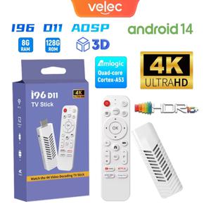 Velec 4K 스트리밍 스틱 안드로이드 14 스마트 TV 박스 듀얼 밴드 와이파이, 넷플릭스 유튜브 프리미어 HD 스마트 TV용 휴대용 미디어 플레이어