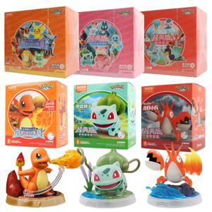 BLOKEES 오리지널 포켓몬 빌딩 블록 피카추 Charmander Psyduck Sprigatito Eevee Lucario 포켓몬 액션 피규어 장난감 선물