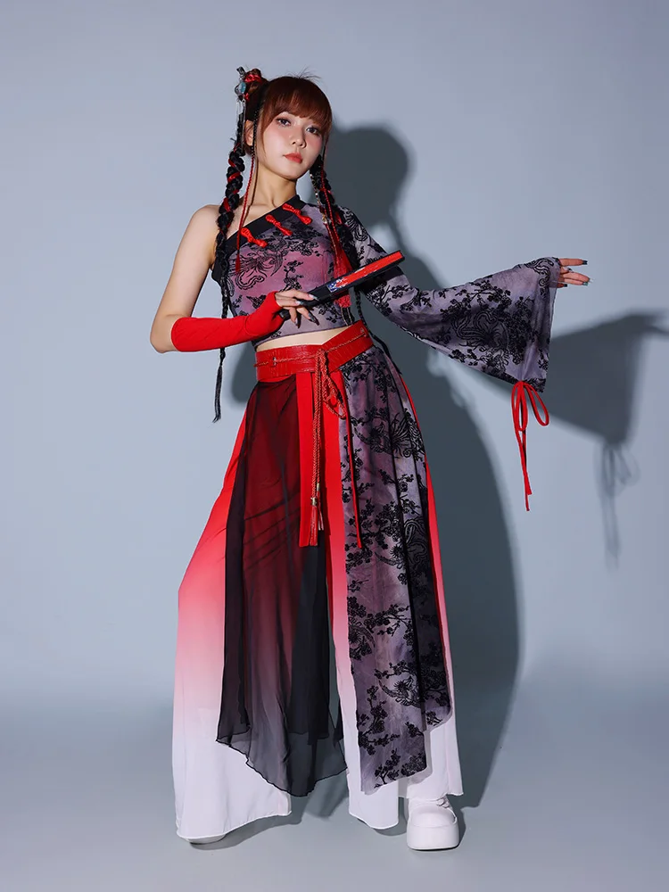 여성 댄스 의상 2026 신상 성인 무대 공연 드럼 의상 여성 그룹 쇼 의상 국민 트렌드