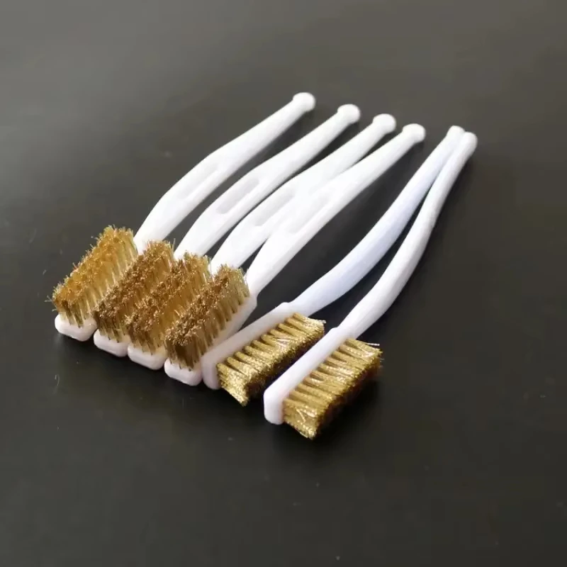 1/3/5개 미니 황동 와이어 브러시 세트 페인트 및 녹 제거용 산업용 금속 연마 버 제거 도구