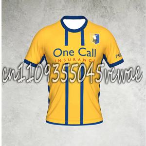 25-26 맨스필드 타운 FC 홈 및 어웨이 풋볼 저지 티셔츠 3D 프린트 편안한 티셔츠 성인과 어린이 모두에게 동일