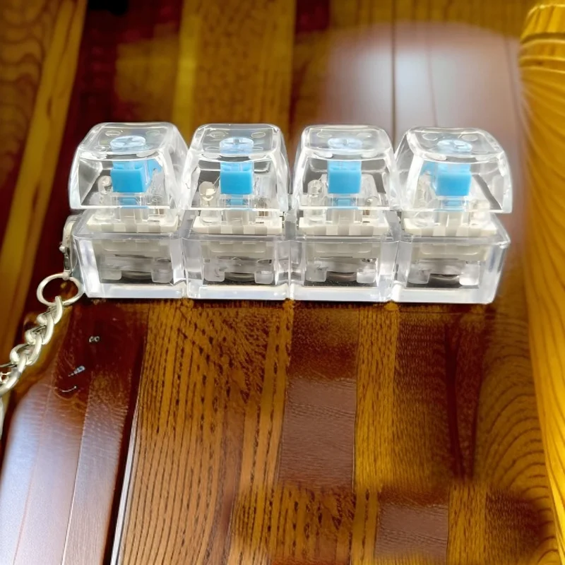 새로운 3/4 키즈 핑거 키보드 키캡 스트레스 해소 피젯 키체인 시간 졸라보기용 키 버튼 핀치 토이 성인용