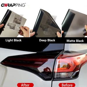 자동차 라이트 필름 블랙 스모크 클리어 헤드라이트 테일 라이트 비닐 방수 안티 스크래치 장식 스티커 오토바이 라이트 액세서리