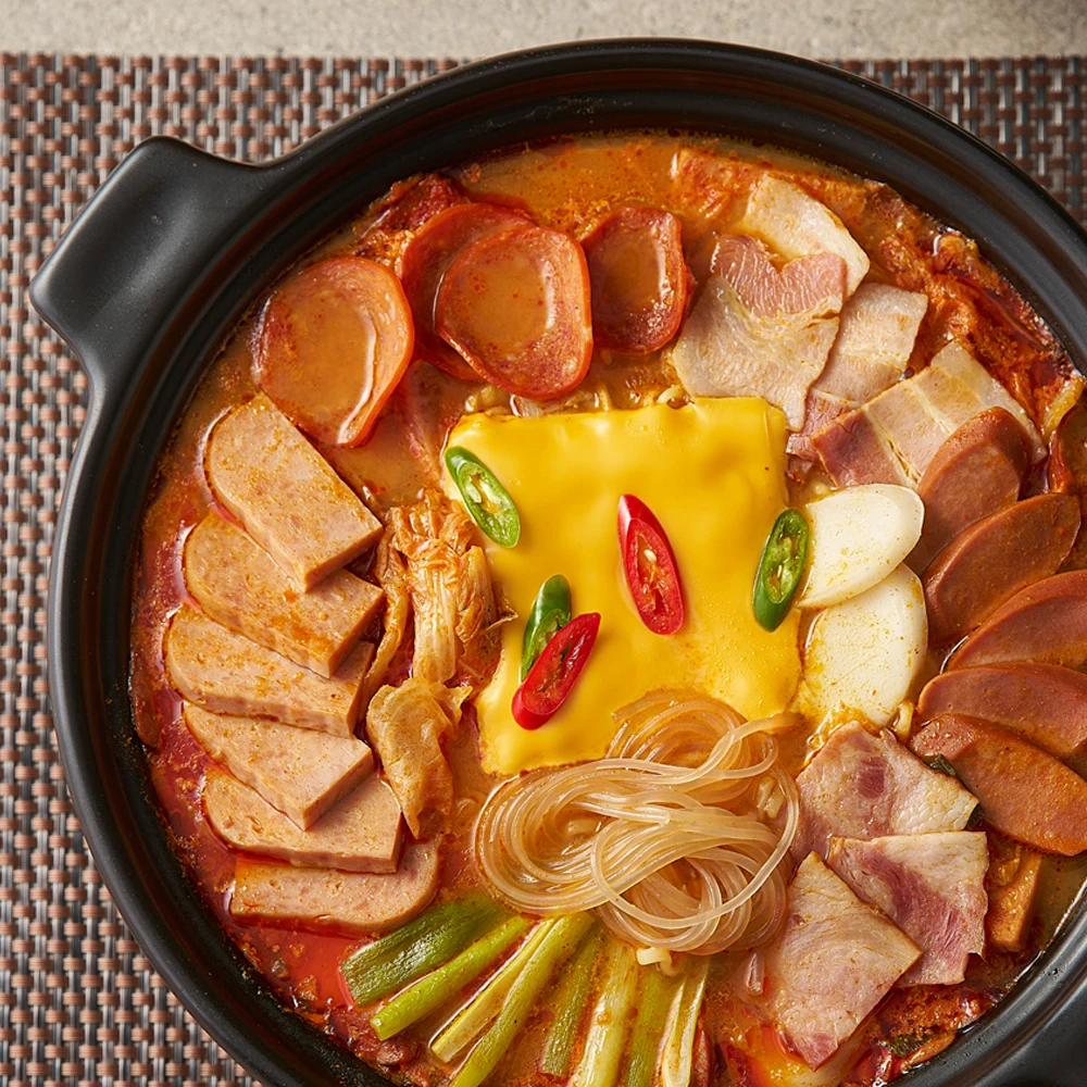 햄사리 듬뿍 송탄식 부대찌개 550g X 3팩 (라면사리 2봉 증정)