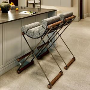 디자인 럭셔리 바 의자 면 장식품 주방 야외 바 의자 바 스툴 사무실 현대식 식당 의자 가구