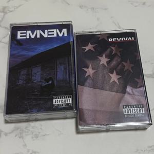 에미넴 더 마샬 매더스 LP & 리바이벌 2팩 힙합 랩 오디오 카세트 테이프 레트로 빈티지 아날로그 사운드 팬들을 위한 수집품