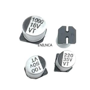 SMD 알루미늄 전해 커패시터, 6.3V 10V 16V 25V 35V 50V, 1UF 2.2UF 4.7UF 10UF 22UF 47UF 100UF 220UF 330UF 470UF 1000UF, 10 개