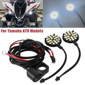 2019-2024 Yamaha Grizzly 90 모델 용 LED 헤드 라이트 헤드 램프 키트 헤드 라이트 스위치 배선 하네스 OEM 렌즈