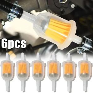 1-6pcs 범용 인라인 가스/연료 필터 6MM-8MM 1/4 