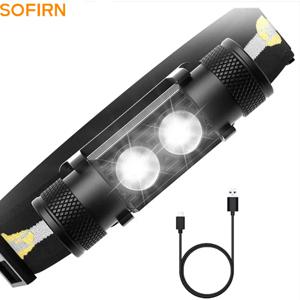 USB 충전식 야외 전술 작업 램프, 18650 헤드 램프, 듀얼 SST40 LED, 1200lm, H25S