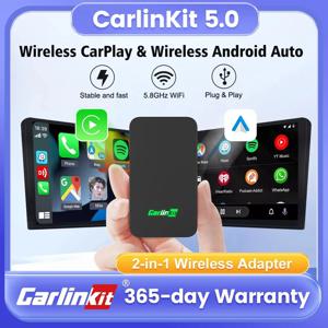 CarlinKit 5.0&Mini5 Pro 무선 카플레이 안드로이드 오토 어댑터 2 in 1 CP2A 플러스 스마트 동글 블루투스 4.2 스포티파이 맵 FOTA