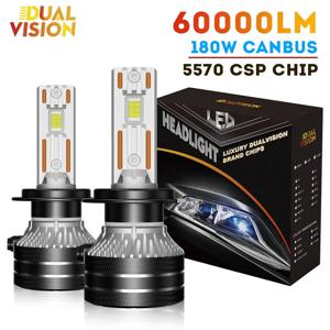 K5C H7 LED 60000LM 헤드라이트 캔버스 H1 H4 H11 9012 HIR2 H8 H9 H13 9007 9005 9006 HB3 HB4 H27 881 고출력 6000K 5570 CSP 칩
