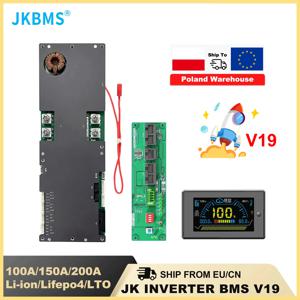 JKBMS V19 스마트 인버터 BMS 8S 16S 24V 48V 100A 150A 200A 가정용 에너지 저장 Lifepo4/리튬이온/LTO 그로와트 데이 인버터용
