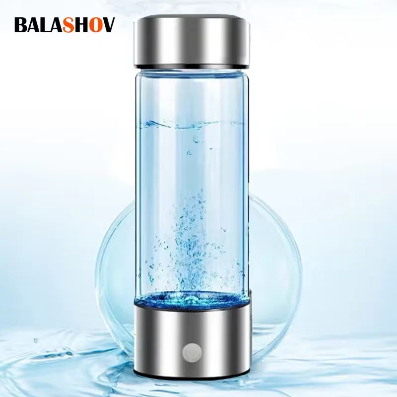 420ml 수소가 풍부한 물 컵 전기 수소가 풍부한 물 생성기 병 티타늄 품질 필터 휴대용 항산화 Lonizer