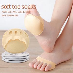 1 쌍 여성용 5 개의 발가락 앞발 패드 하이힐 Halfinsoles 굳은 살 CornsFoot care 충격 양말 흡수 발가락 패드 삽입물