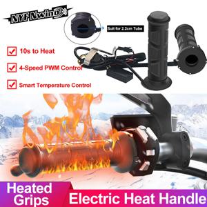 오토바이 손 가열 그립 전기 성형 그립 스쿠터 모 페드 바 손 따뜻하게 22mm 모토 크로스 베스파 조정 가능한 핫 그립 핸들