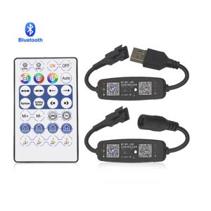 블루투스 28 키 컨트롤러 USB 5V DC 12V 24V 원격 APP 제어 음악 픽셀 LED 스트립 빛 WS2811 WS2812B WS2812 램프 테이프