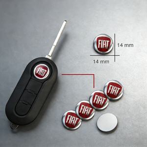 5/10Pcs FIAT Abarth 500 Tipo Punto Ducato Stilo Palio Bravo Pondo 용 자동차 알루미늄 원격 키 엠블럼 스티커
